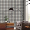 Picture of Hector Grey Plaid Wallpaper