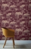 Picture of Adelia Maroon Elephant Grove Wallpaper