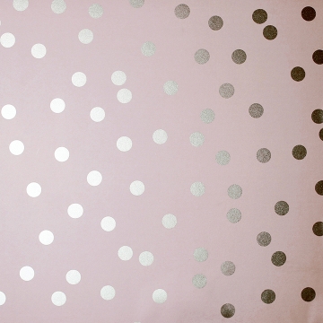 Picture of Priscella Blush Polka Dot Wallpaper