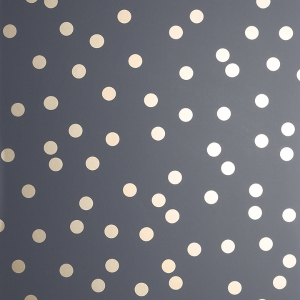 Picture of Priscella Charcoal Polka Dot Wallpaper