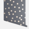 Picture of Priscella Charcoal Polka Dot Wallpaper