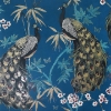 Picture of Takara Teal Opulent Peacock Wallpaper