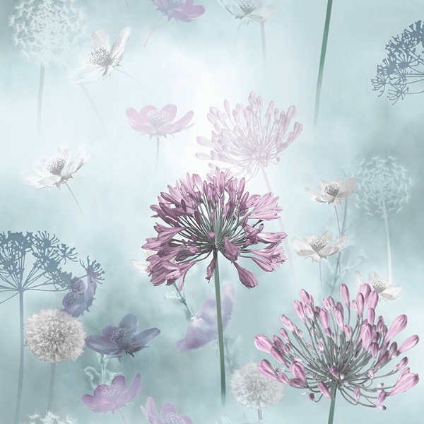 Picture of Lucille Light Blue Spring Meadow Wallpaper