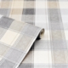 Picture of Geraldine Grey Plaid Wallpaper