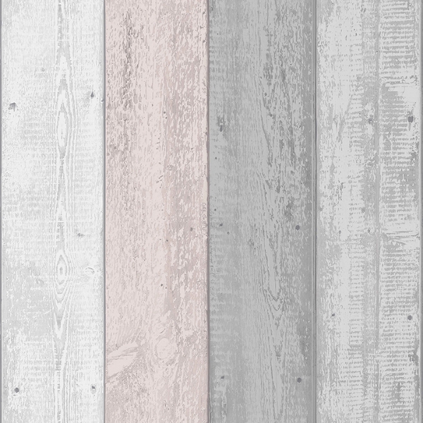 Picture of Forrest Blush Wood Plank Wallpaper