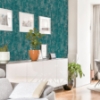 Picture of Velour Teal Distressed Wallpaper