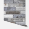 Picture of Wallace Grey Wood Tile Wallpaper