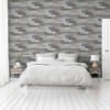 Picture of Wallace Grey Wood Tile Wallpaper