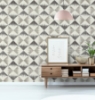 Picture of Reuben Grey Ikat Wallpaper