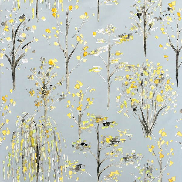 Picture of Mayumi Yellow Birch Grove Wallpaper