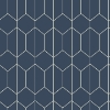 Picture of Orson Navy Trellis Wallpaper