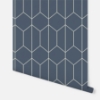 Picture of Orson Navy Trellis Wallpaper