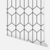 Picture of Orson White Trellis Wallpaper