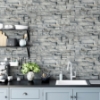 Picture of Cornell Grey Slate Wall Wallpaper