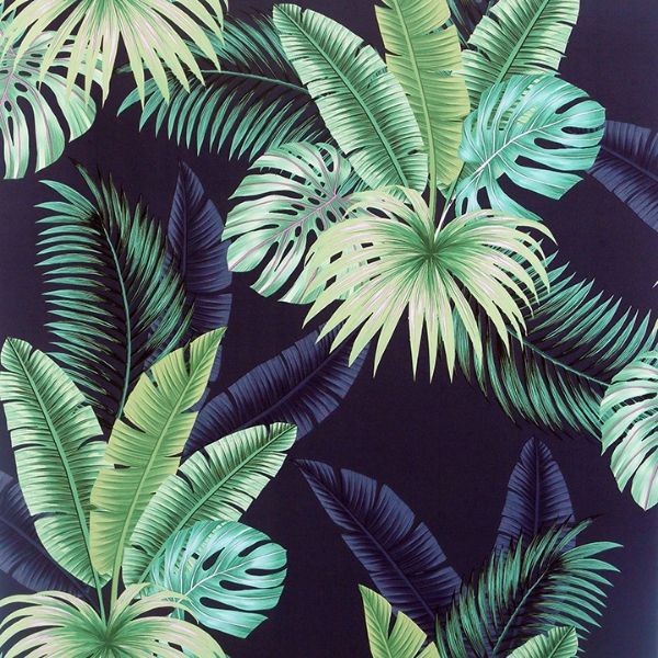 Picture of Miami Navy Palms Wallpaper