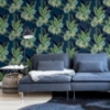 Picture of Miami Navy Palms Wallpaper