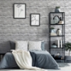 Picture of Irene Grey Painted Canvas Wallpaper