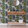 Picture of Etta White Tropical Wallpaper