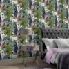 Picture of Etta White Tropical Wallpaper