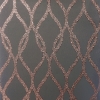 Picture of Ava Rose Gold Glittering Ogee Wallpaper