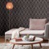 Picture of Ava Rose Gold Glittering Ogee Wallpaper