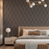 Picture of Ava Rose Gold Glittering Ogee Wallpaper