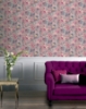 Picture of Cornelia Pink Floral Stripe Wallpaper