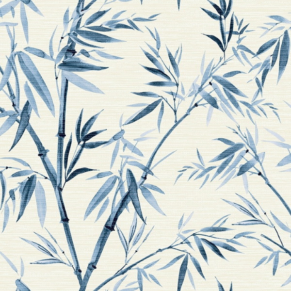 Picture of Moriko Blue Bamboo Wallpaper