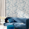 Picture of Moriko Blue Bamboo Wallpaper