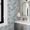 Picture of Moriko Blue Bamboo Wallpaper