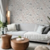 Picture of Harumi Light Grey Blossom Wallpaper