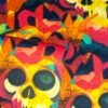 Picture of Millicent Multicolor Skull Wallpaper