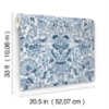 Picture of Blanche Blue Floral Damask Wallpaper