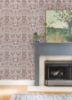 Picture of Blanche Plum Floral Damask Wallpaper