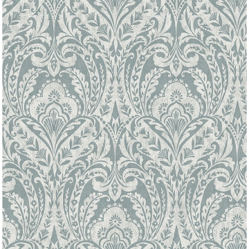 Picture of Berkshire Denim Damask Wallpaper