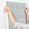 Picture of Berkshire Denim Damask Wallpaper