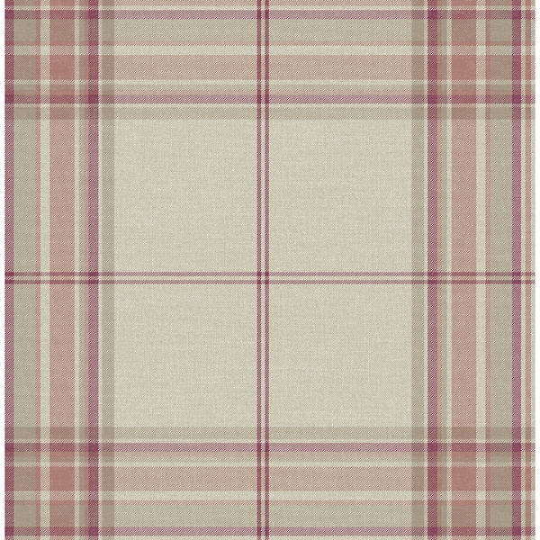 Picture of Westley Magenta Plaid Wallpaper