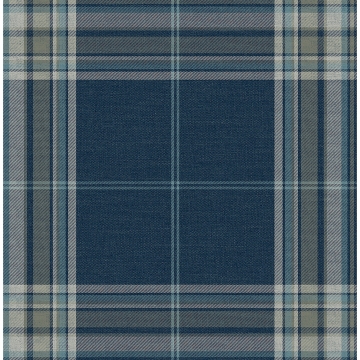 Picture of Westley Navy Plaid Wallpaper