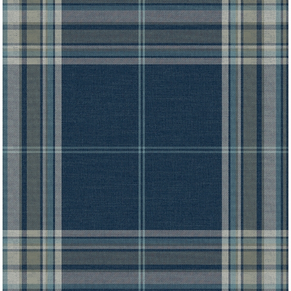 Picture of Westley Navy Plaid Wallpaper