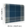 Picture of Westley Navy Plaid Wallpaper