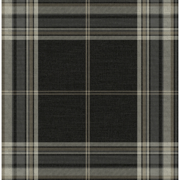 Picture of Westley Black Plaid Wallpaper