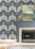 Picture of Auden Dark Blue Floral Grandeur Wallpaper