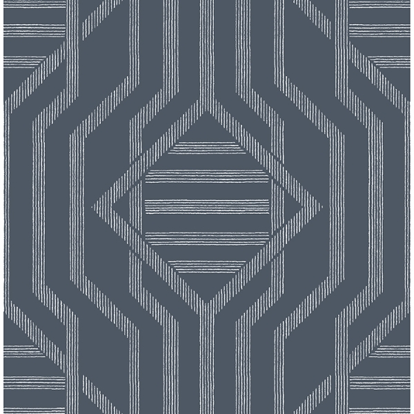 Picture of Essex Navy Geometric Wallpaper