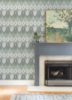 Picture of Abilene Sea Green Ikat Wallpaper