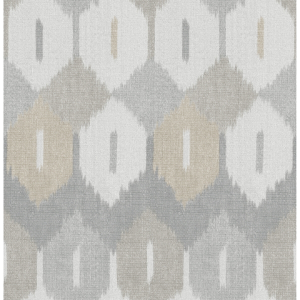 Picture of Abilene Neutral Ikat Wallpaper