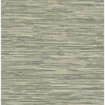 Picture of Exhale Moss Woven Faux Grasscloth Wallpaper