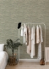 Picture of Exhale Moss Woven Faux Grasscloth Wallpaper