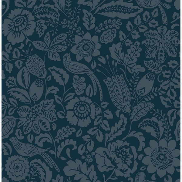 Picture of Marta Navy Floral Trail Wallpaper