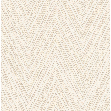 Picture of Lainey Apricot Stitched Chevron Wallpaper