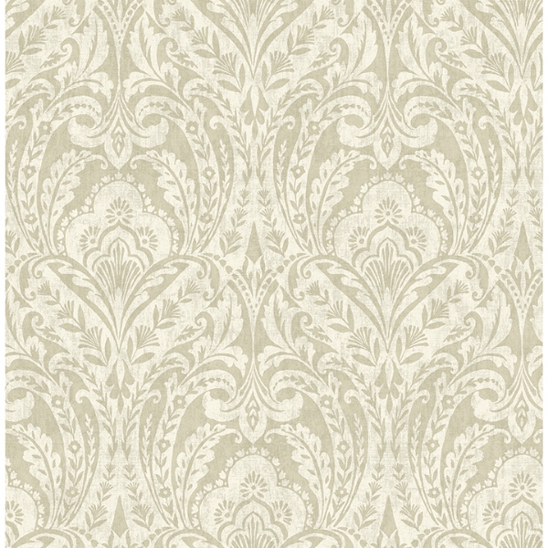 Picture of Berkshire Beige Damask Wallpaper